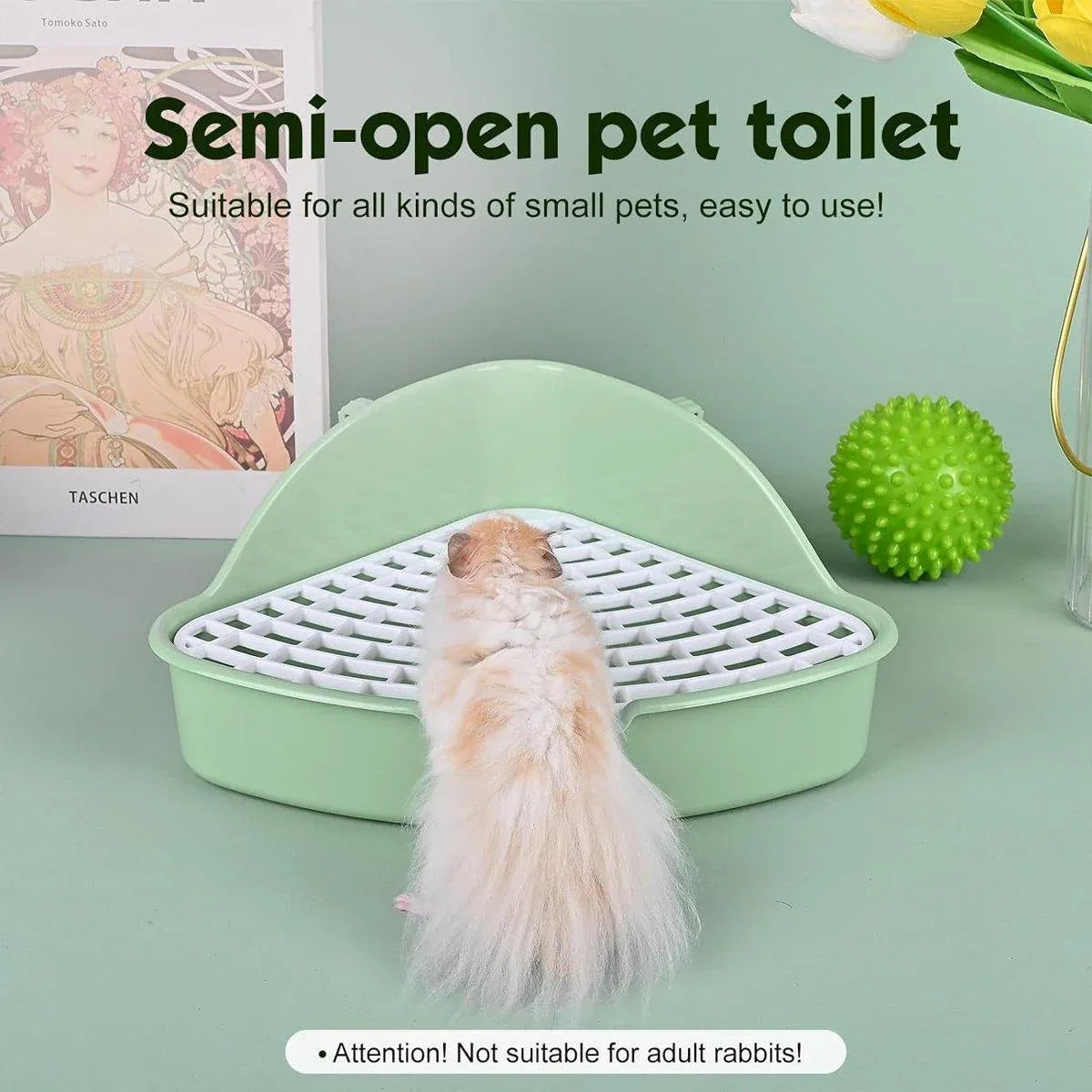 Rabbit Litter Box And Small Animals Pet Toilet Pee Pad Supplies Potty Rabbit - Blue