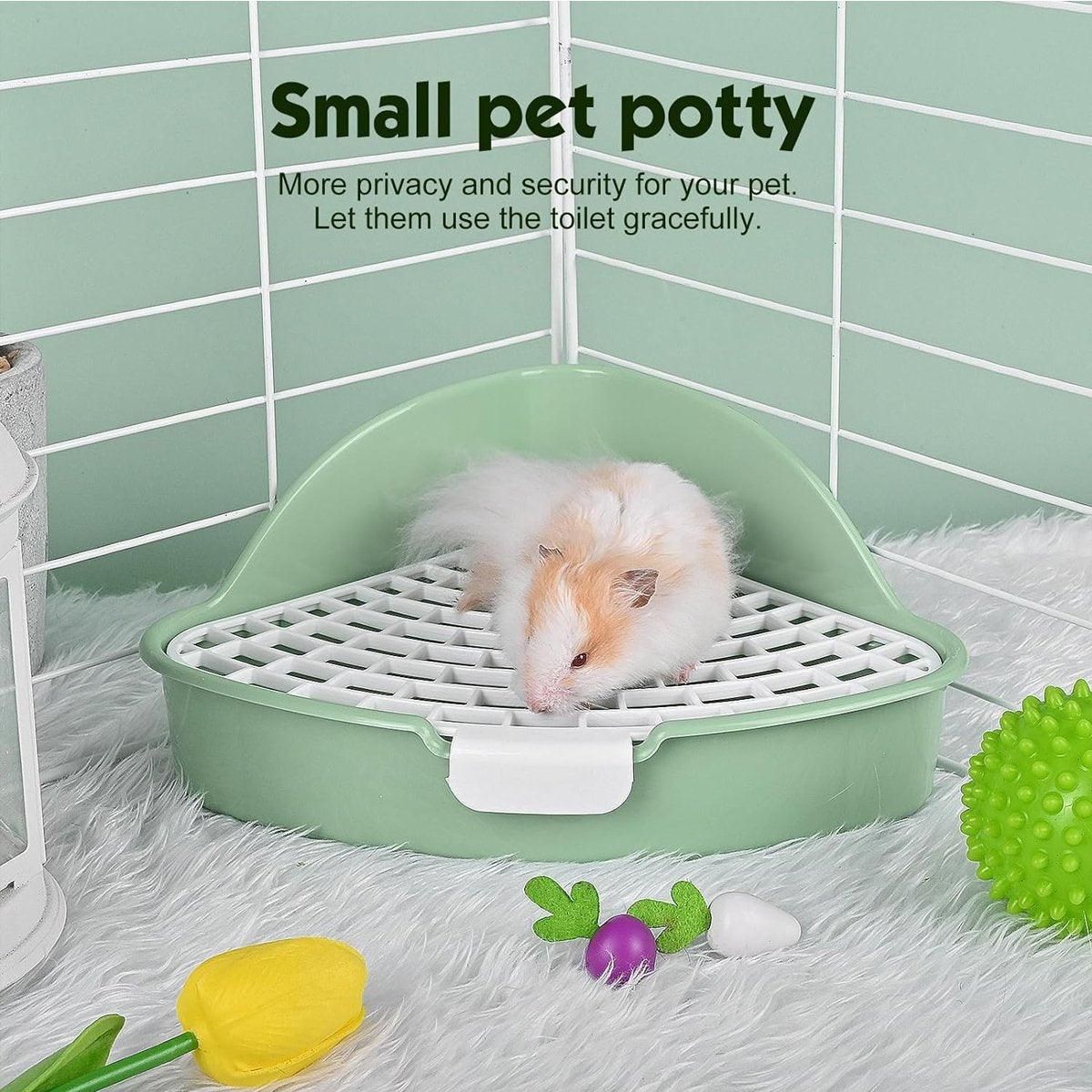 Rabbit Litter Box And Small Animals Pet Toilet Pee Pad Supplies Potty Rabbit - Green