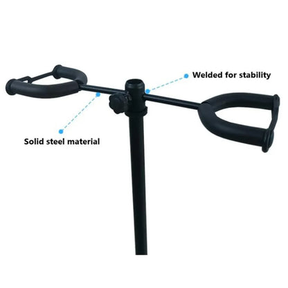 2/3Head Guitar Stand with Height Adjustment Foldable Holder Guitar Stand Bass - Dual-vertical type