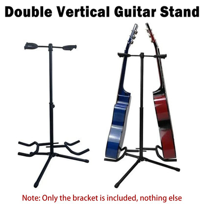2/3Head Guitar Stand with Height Adjustment Foldable Holder Guitar Stand Bass - Dual-vertical type