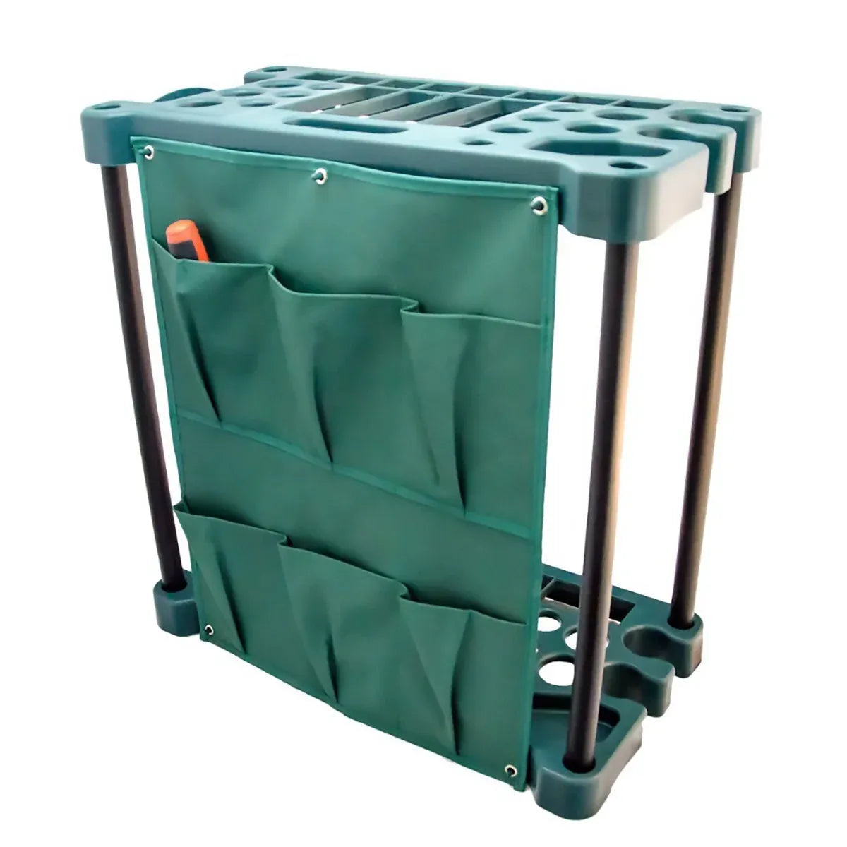 Garden Tool Organizer Storage Rack Green Outdoor Shed Tidy Stand