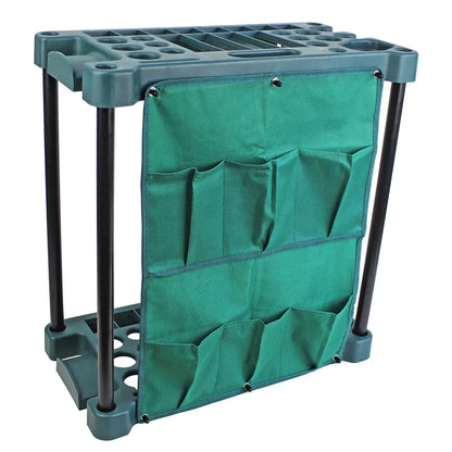 Garden Tool Organizer Storage Rack Green Outdoor Shed Tidy Stand