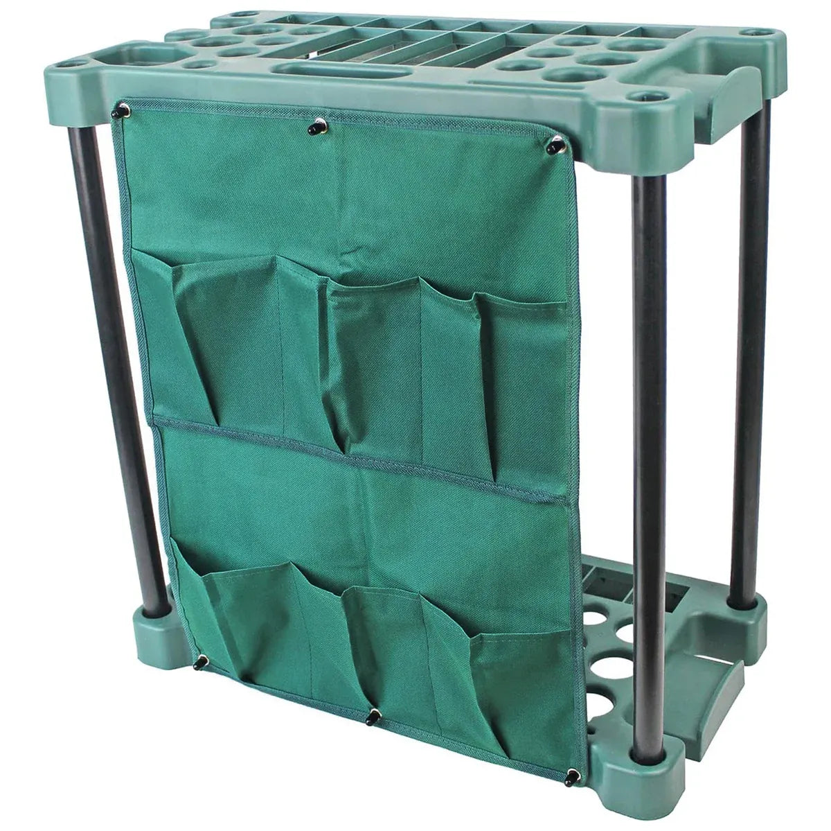 Garden Tool Organizer Storage Rack Green Outdoor Shed Tidy Stand