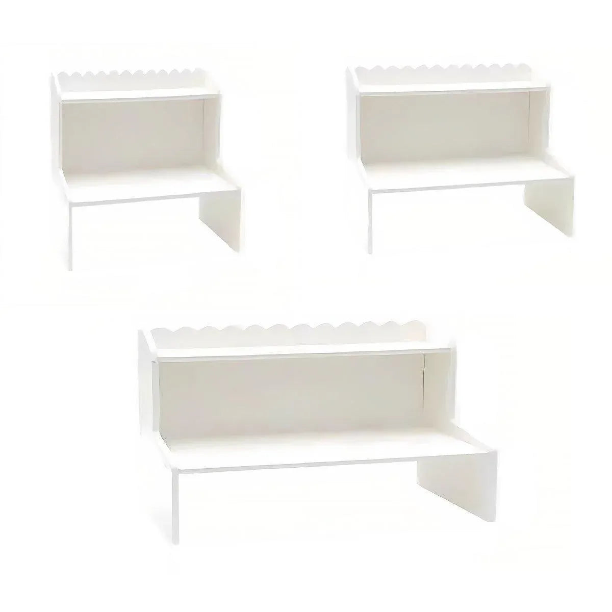Elevated Double Layer Desktop Storage Rack for Office Dormitory Cosmetics Books - L