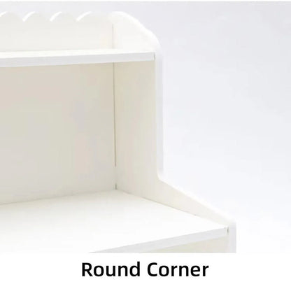 Elevated Double Layer Desktop Storage Rack for Office Dormitory Cosmetics Books - L