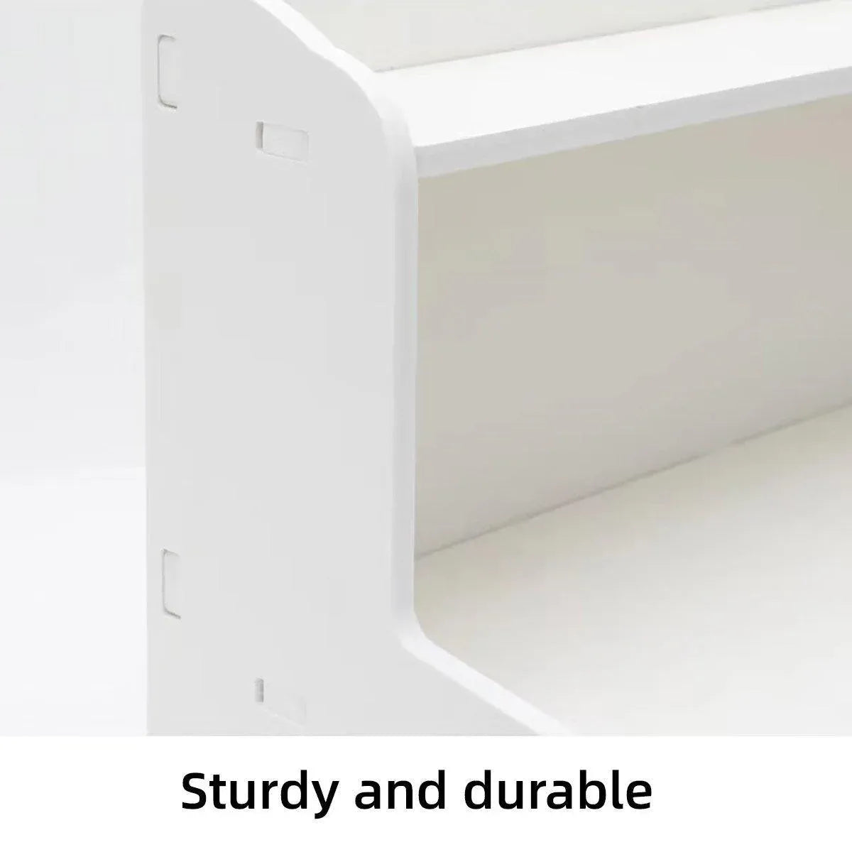 Elevated Double Layer Desktop Storage Rack for Office Dormitory Cosmetics Books - L