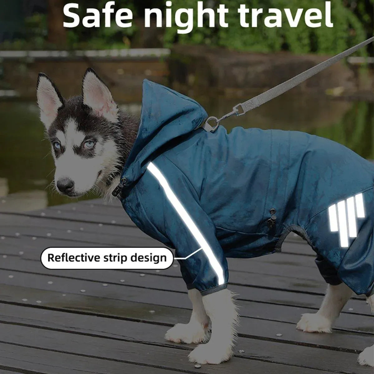 Waterproof Four Corner Pet Raincoats In Large Medium And Small Sizes Are Suitable For Dogs - Orange - M