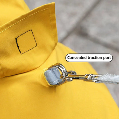 Waterproof Four Corner Pet Raincoats In Large Medium And Small Sizes Are Suitable For Dogs - Orange - M