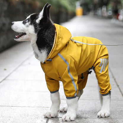 Waterproof Four Corner Pet Raincoats In Large Medium And Small Sizes Are Suitable For Dogs - Orange - M