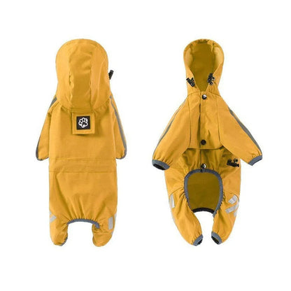 Waterproof Four Corner Pet Raincoats In Large Medium And Small Sizes Are Suitable For Dogs - Orange - S