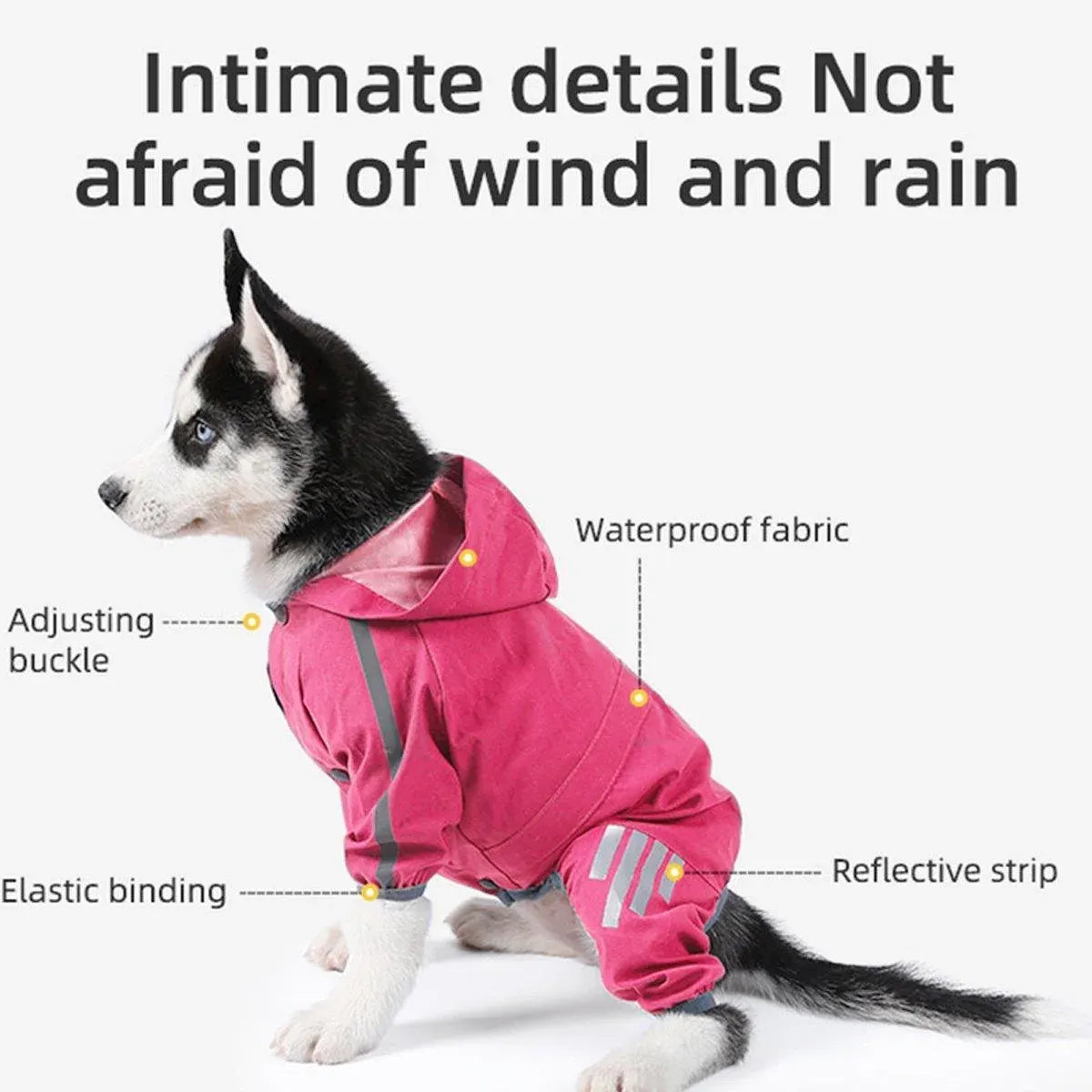Waterproof Four Corner Pet Raincoats In Large Medium And Small Sizes Are Suitable For Dogs - Orange - S