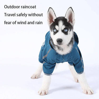 Waterproof Four Corner Pet Raincoats In Large Medium And Small Sizes Are Suitable For Dogs - Orange - S