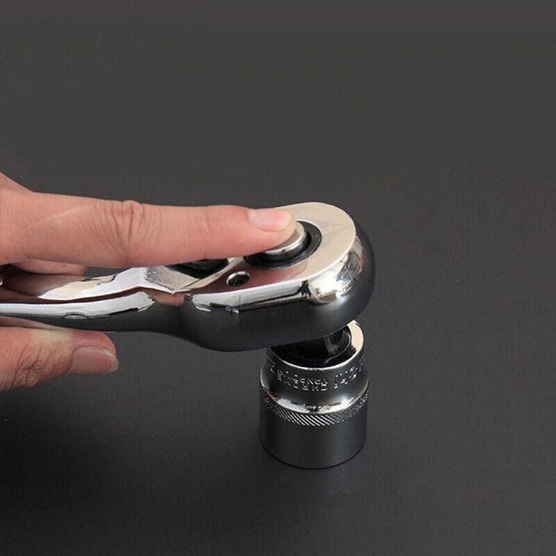 Quick Release Ratchet Handle 1/4 inch 3/8 inch 1/2 inch Drive Reversible Socket Wrench - 16x245x42mm