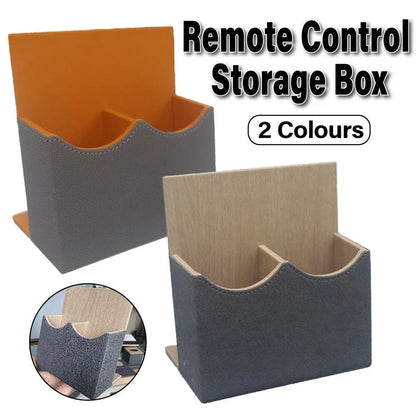 Hotel Remote Control Holder Leather Desk Organiser Caddy for TV AC Storage - Orange
