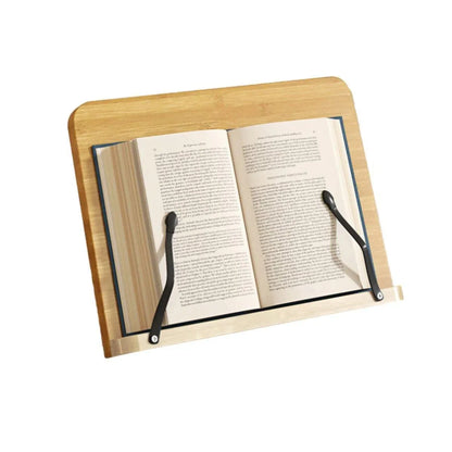 Wooden Adjustable Reading Stand Multifunctional Book Holder Bracket for Desk - Small