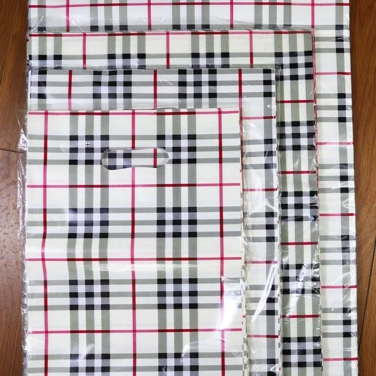 50x Reusable Plastic Tote Bag Eco Friendly Shopping Bags Durable Large Capacity - Red-Black 37*30*8cm