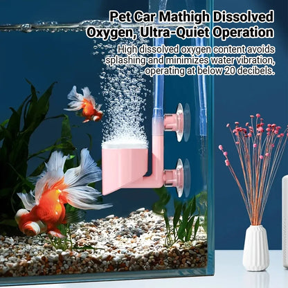 Aquarium Fish Tank Nano Air Pump Quiet Durable for Tanks Oxygen Aerate Use - White