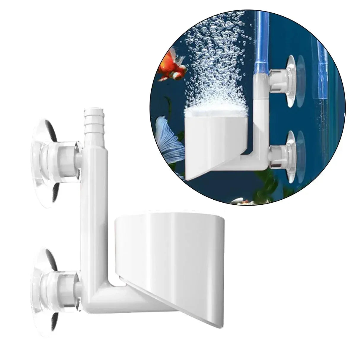 Aquarium Fish Tank Nano Air Pump Quiet Durable for Tanks Oxygen Aerate Use - White