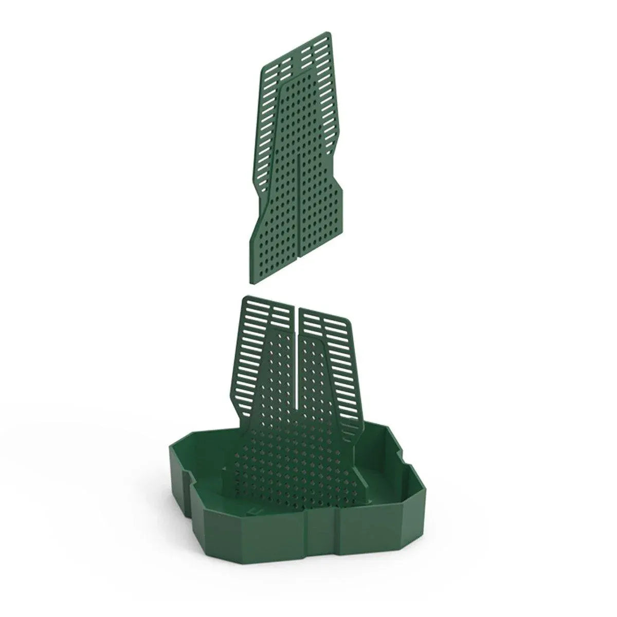 Reptile Anti Escape Feeding Basin Self Catch Feeder for Lizard Snake Pet Care - Brown-L