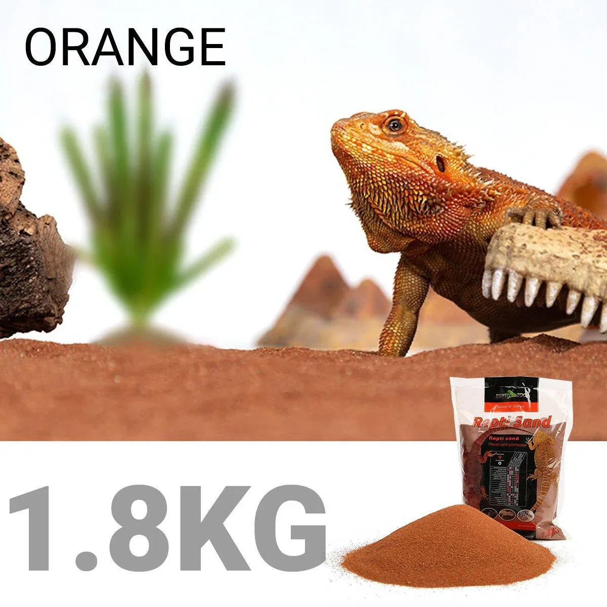 Reptile Sand Climbing Mat Pet Feeding Box Terrarium Landscaping Accessories - Orange