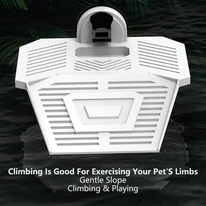 Turtle Basking Platform Fish Tank Climbing Ramp Aquascape Ladder Ramp for Pets - M