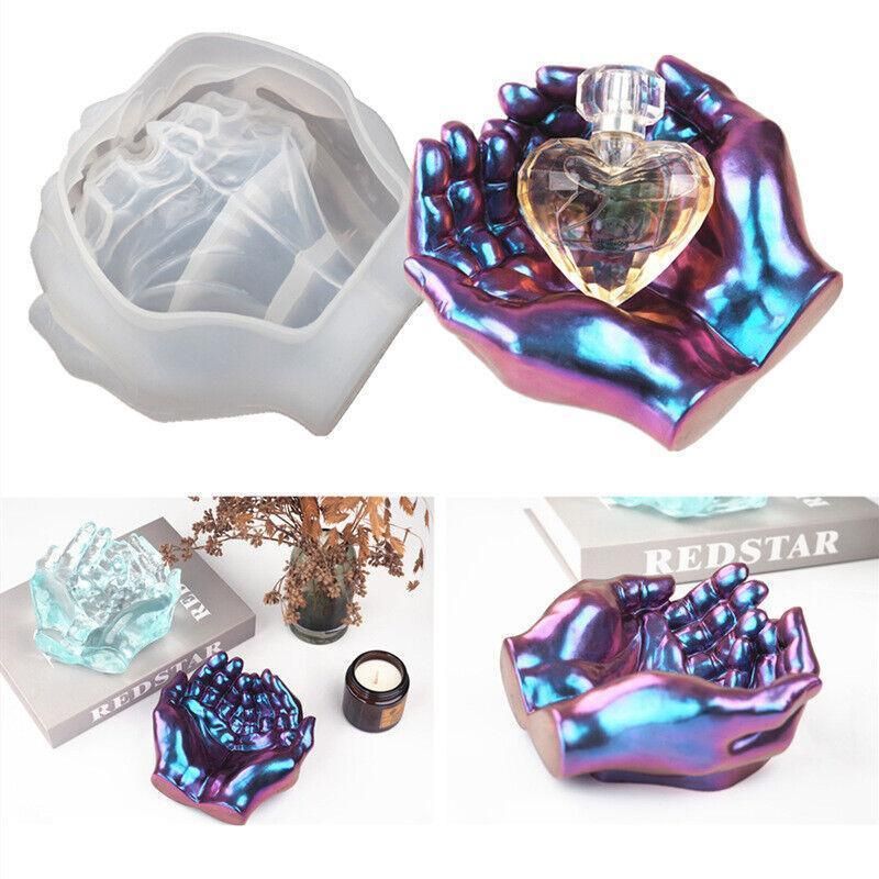 Hand Shape Silicone Resin Mold For DIY Epoxy Tray Jewellery Holder Casting