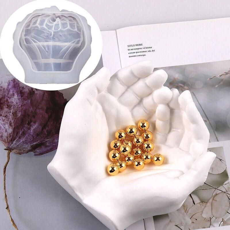 Hand Shape Silicone Resin Mold For DIY Epoxy Tray Jewellery Holder Casting