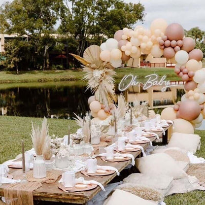Retro Pink Balloon Arch Kit Set Garland for Birthday Wedding Party Decoration - 144PCS
