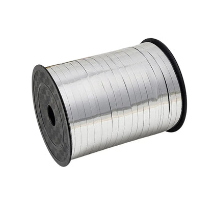 5mm Balloon Ribbon Curling Party String Gift Wrap Decoration Birthday Wedding - Bright-Silver