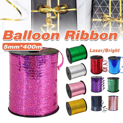 5mm Balloon Ribbon Curling Party String Gift Wrap Decoration Birthday Wedding - Laser-Rose Red