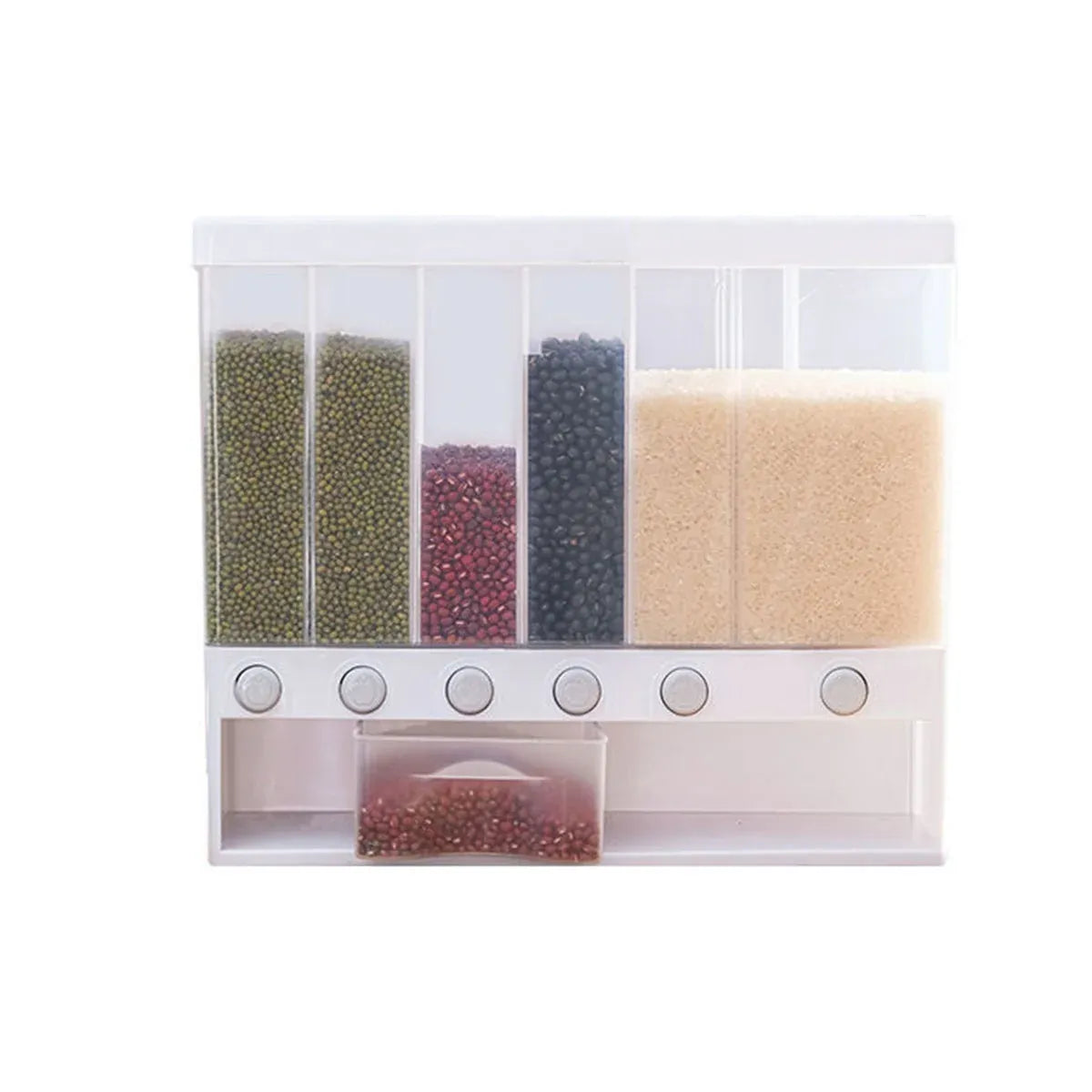 Wall-mounted Automatic Rice Dispenser Sealed Grain Plastic Storage Tank Grain