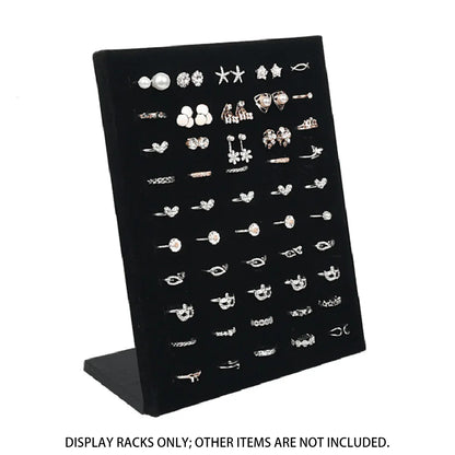 Wood Earring Ring Display Rack with Velvet Fabric for Jewelry Store Showcase Use