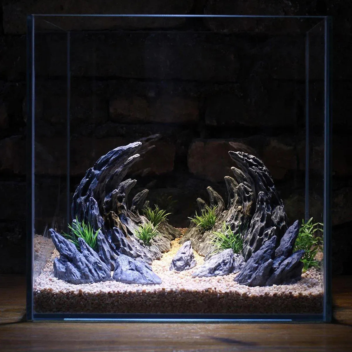 Aquarium Resin Dragon Stone Rock Decorative Ornaments Fish Tank Landscape - Dragon Valley 3#（6PCS）