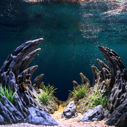 Aquarium Resin Dragon Stone Rock Decorative Ornaments Fish Tank Landscape - Dragon Valley 3#（6PCS）