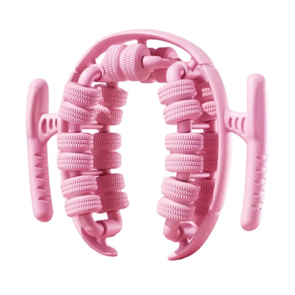 Yoga Wheel Muscle Massage Roller Stretching Fitness Exercise Training Equipment - Pink