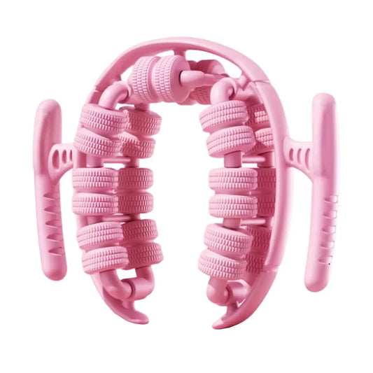 Yoga Wheel Muscle Massage Roller Stretching Fitness Exercise Training Equipment - Pink