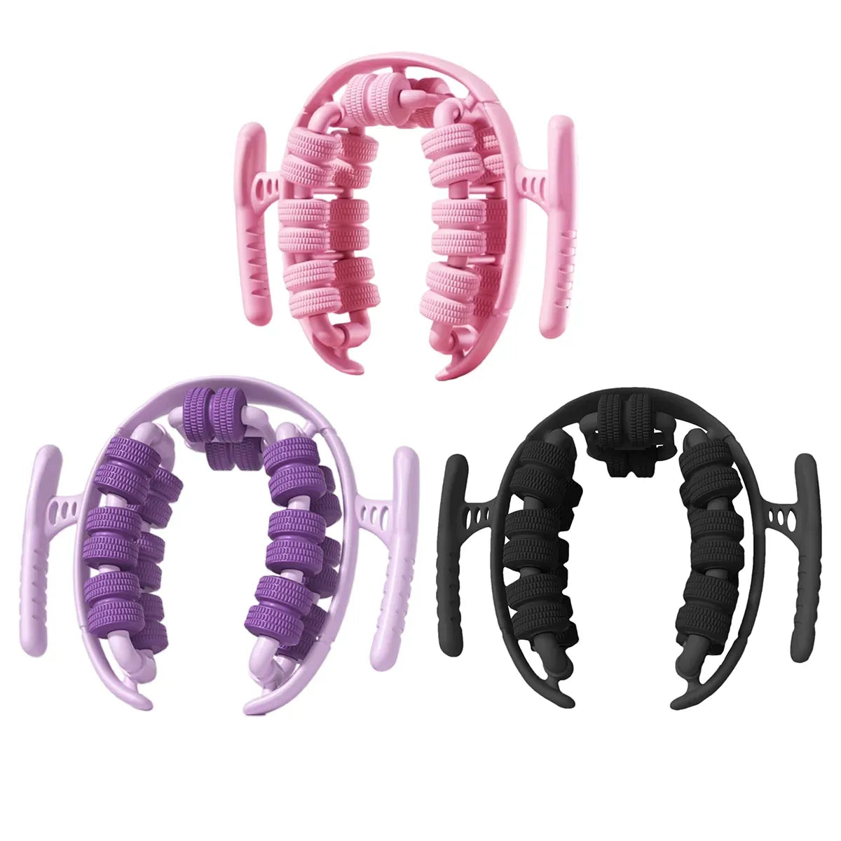Yoga Wheel Muscle Massage Roller Stretching Fitness Exercise Training Equipment - Pink