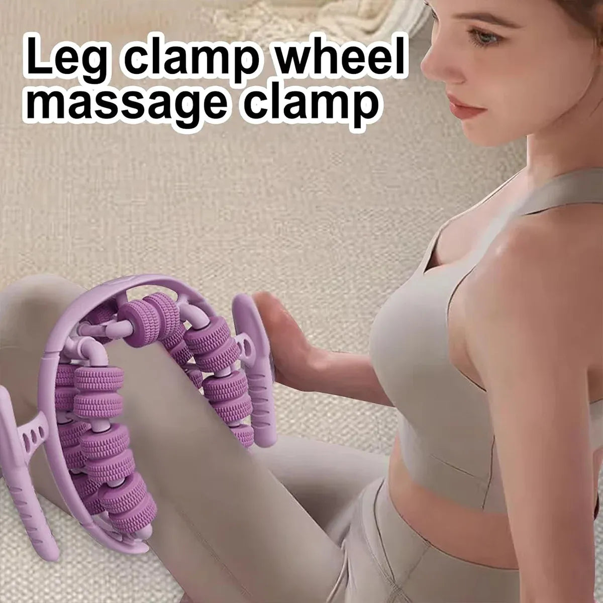 Yoga Wheel Muscle Massage Roller Stretching Fitness Exercise Training Equipment - Pink