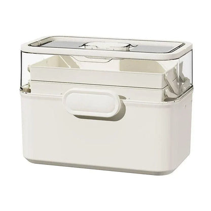 Household Transparent First Aid Kit Multi Layer Medical Storage Box Organizer