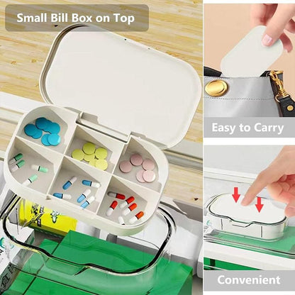 Household Transparent First Aid Kit Multi Layer Medical Storage Box Organizer