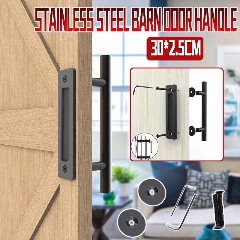 12inch Barn Door Handle Sliding Flush Pull Wood Door Gate Hardware Stainless Steel