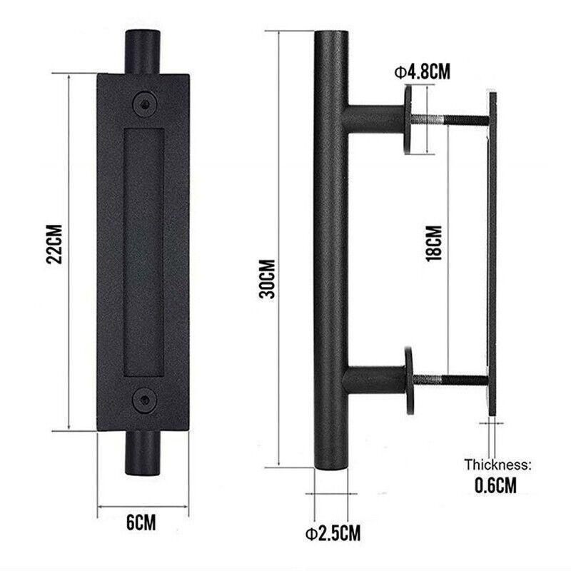 12inch Barn Door Handle Sliding Flush Pull Wood Door Gate Hardware Stainless Steel