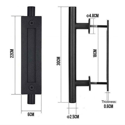 12inch Barn Door Handle Sliding Flush Pull Wood Door Gate Hardware Stainless Steel