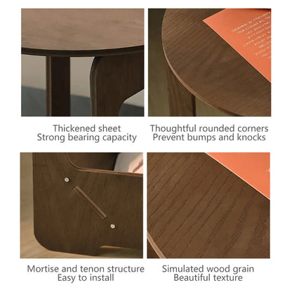 Double Layer Bedside Storage Table for Bedroom Living Room Nightstand Organizer