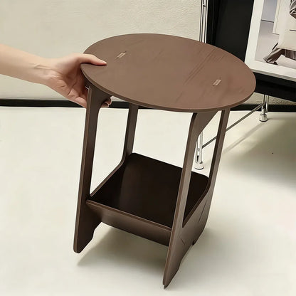Double Layer Bedside Storage Table for Bedroom Living Room Nightstand Organizer