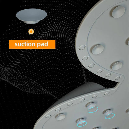 Silicone Foot Scrubber Rabbit Tub Mat Suction Cup Exfoliating Brush Cleaning Mat - Khaki