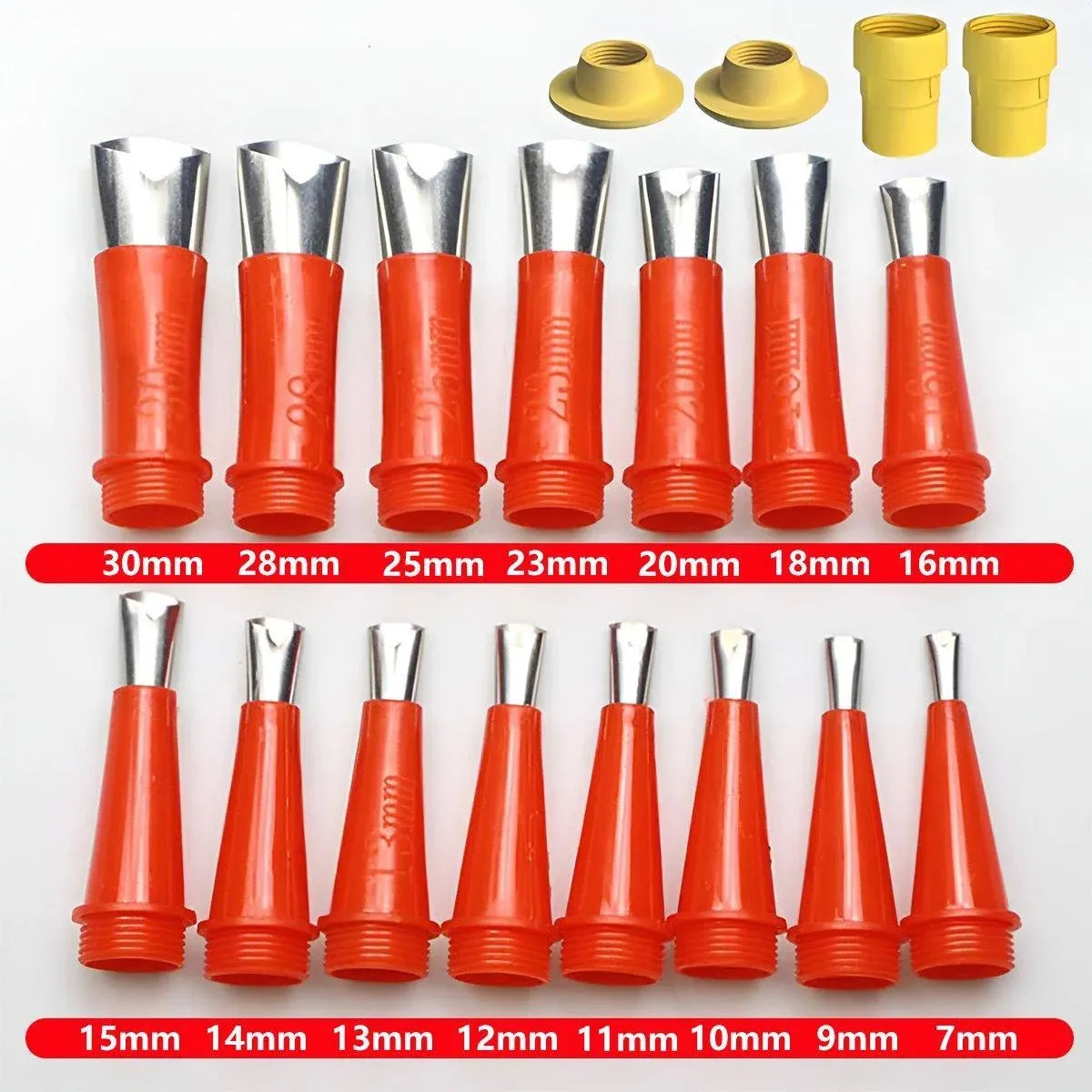 23pcs V Type Stainless Steel Rubber Nozzle Anti Air Drum Glue Nozzle Tool Kit