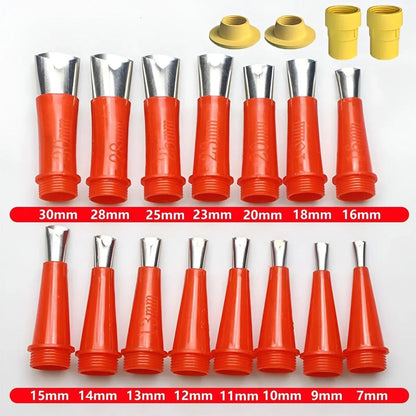 23pcs V Type Stainless Steel Rubber Nozzle Anti Air Drum Glue Nozzle Tool Kit