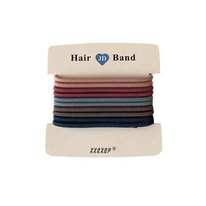 Hair Accessories High Elastic Two-Color Cross Hair Rope Rubber Band Hair Ring - Morandi