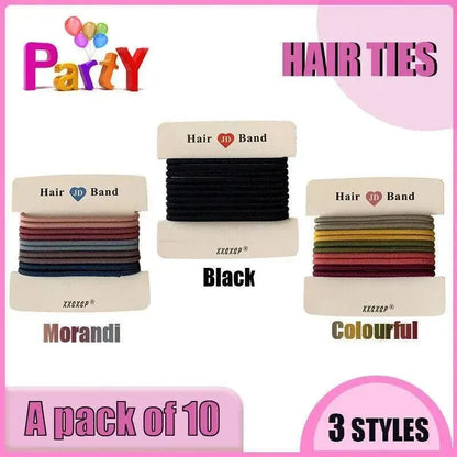 Hair Accessories High Elastic Two-Color Cross Hair Rope Rubber Band Hair Ring - Colourful